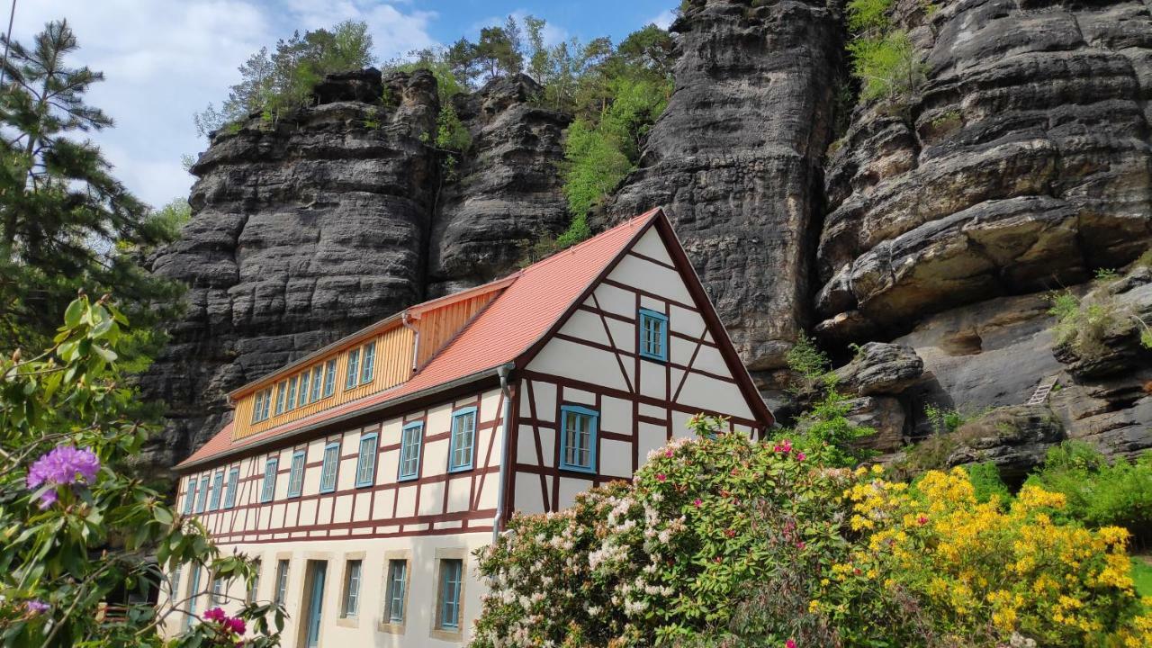 Ferienwohnungen Felsenkeller Bielatal Rosenthal-Bielatal Exterior foto